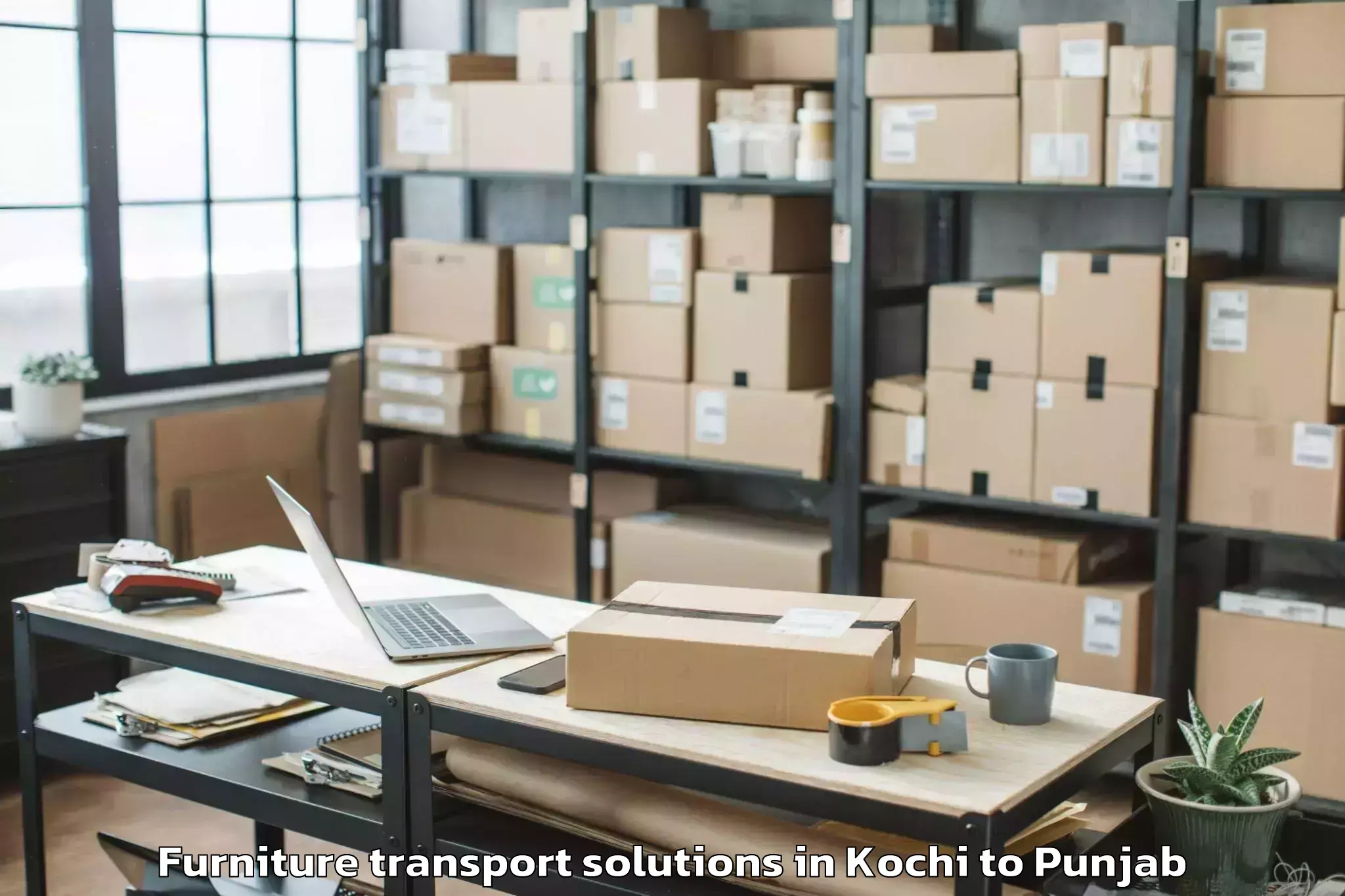 Kochi to Fazilka Furniture Transport Solutions